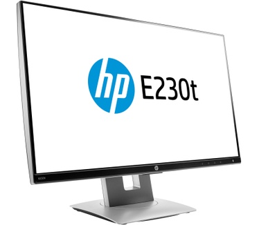 HP EliteDisplay E230t Zilver, Zwart