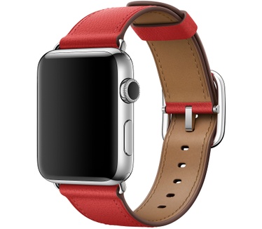 Apple Rood bandje, klassieke gesp (42 mm)