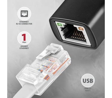 Axagon ADE-ARC USB-C 3.2 Gen 1 - Gigabit Ethernet 10/100/1000 Adapter - Adapter - Digital/Daten