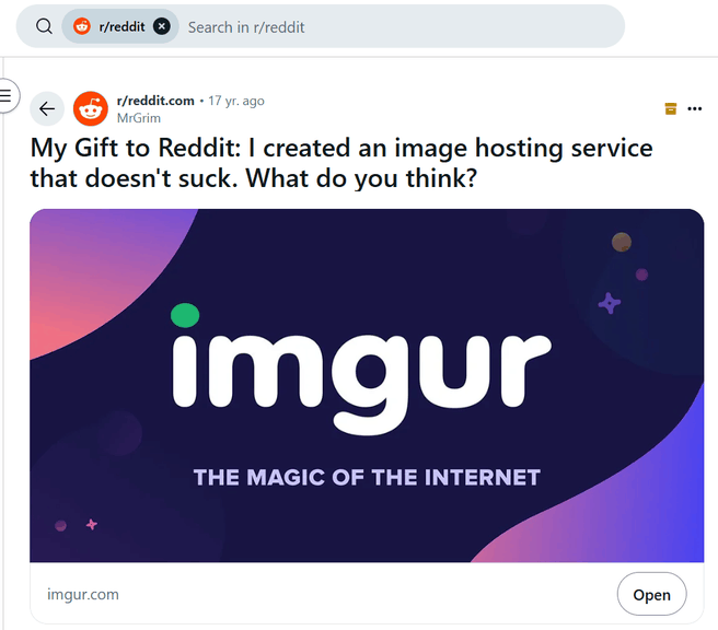 Imgur ontstaan
