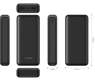 VEGER powerbank 20000 mAh 2A A20 (W2015) black