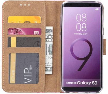 Marmer print lederen Bookcase hoesje voor de Samsung Galaxy S9 - Wit (Samsung Galaxy S9) Wit