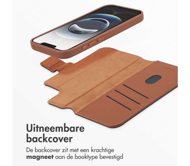 Accezz Leather Bookcase 2-in-1 met MagSafe