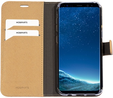 Mobiparts Saffiano Wallet Case Samsung Galaxy S8 Gold