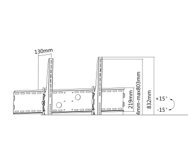 Equip 60"-100" Tilt Curved TV Wall Mount Bracket