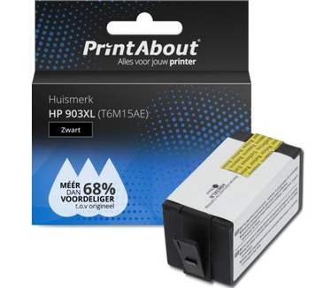 PrintAbout Huismerk HP 903XL (T6M15AE) Inktcartridge Zwart Hoge capaciteit