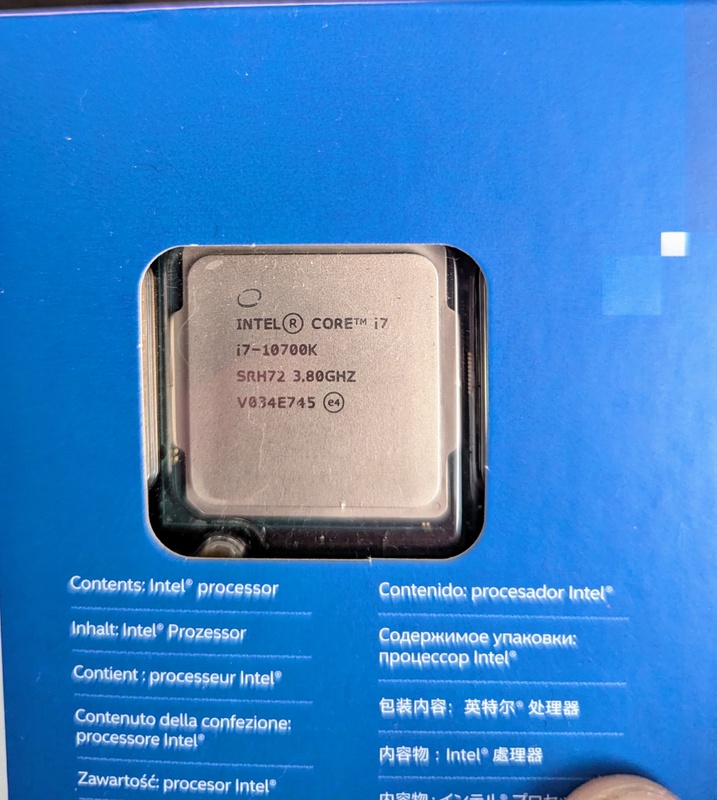 Intel core i7 10700K BOX 新品 Intel Core i7-10700K Boxed aangeboden - Vraag & Aanbod - Tweakers