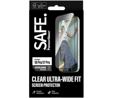 PanzerGlass SAFE. by PanzerGlass® Screen Protector iPhone 2026 Pro | 17 Pro | Ultra-Wide Fit w. EasyAligner