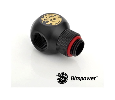 Bitspower G1/4" Carbon Black Q Plus-Rotary IG1/4"X4 Extender