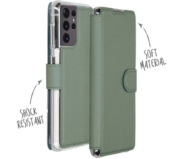 Accezz Xtreme Wallet Bookcase Galaxy S21 Ultra - Lichtgroen (Galaxy S21 Ultra) Groen