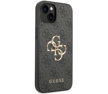 Guess 4G Metal Logo Back Case - Apple iPhone 14 (6.1") - Grijs Grijs