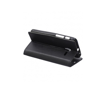 Alcatel One Touch Pop 3 (5) Litchi Leren Hoesje Zwart