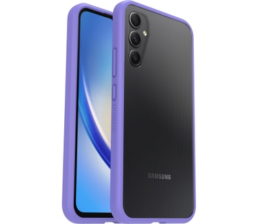 Otterbox OtterBox React-hoesje voor Galaxy A34 5G, schokbestendig, valbestendig, ultradun, beschermende, getest volgens militaire standaard, Antimicrobieel, Purplexing