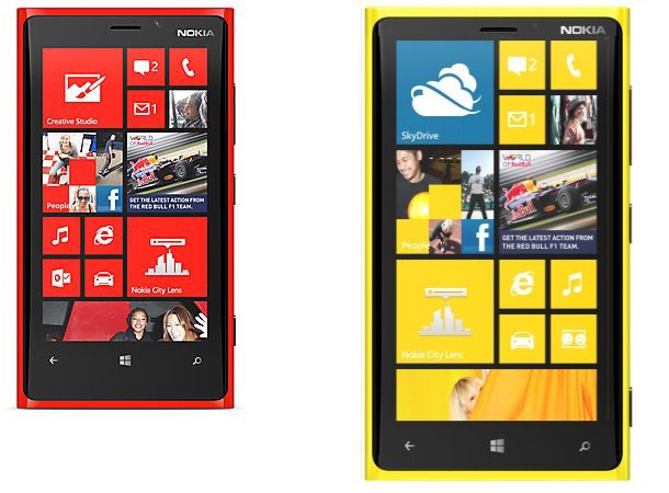 Nokia Lumia 920 en Nokia-reuzentelefoon met 6&quot;-scherm, op schaal