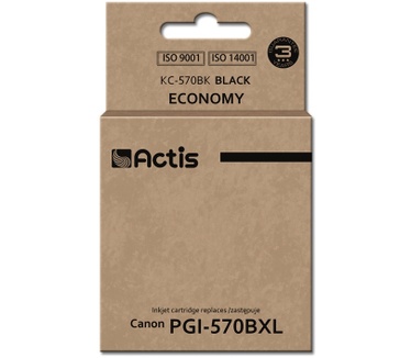 Actis ACTIS KC-570Bk Inkt (vervanging voor Canon PGI-570BK; Standaard; 22 ml; zwart)