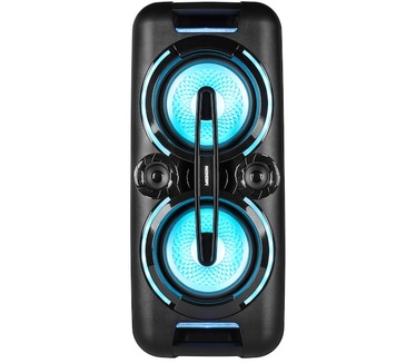Medion LIFE X61555 Partyluidspreker | Bluetooth | PLL-FM | X-Bass | Microfoonaansluiting | Draadloze muziekoverdracht | Diverse lichteffecten | Integr. accu