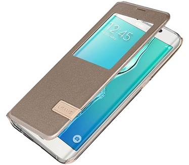 Merkloos USAMS Muge Series Samsung Galaxy S6 Edge Plus Leather Stand Case Goud