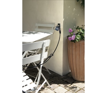 Master Lock Kabel van 4,5 m met een diameter van 10 mm en lussen aan de uiteinden; zwart