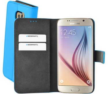 Mobiparts Premium Wallet Case Samsung Galaxy S6 Light Blue
