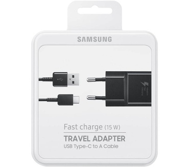 Samsung Galaxy S8 & S8 Plus Originele Adaptive Fast Charging Snellader Met Type-C kabel - Zwart