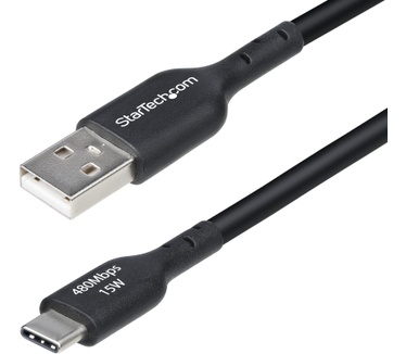 Startech.com 4m USB-A naar USB-C Laadkabel, USB-A naar USB Type-C Oplaadkabel, Opladen & Synchroniseren, Fast Charge 3A, USB 2.0 Data Transfer Kabel, TPE Mantel, Zwart