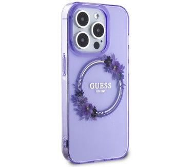Guess Glossy Ring Back Case - Apple iPhone 15 Pro Max (6.7") Paars Paars