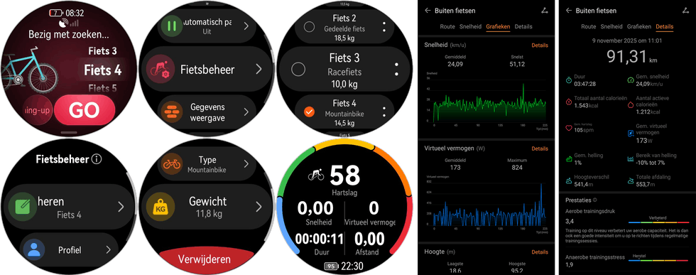 Huawei Watch GT 6 virtual cycling power