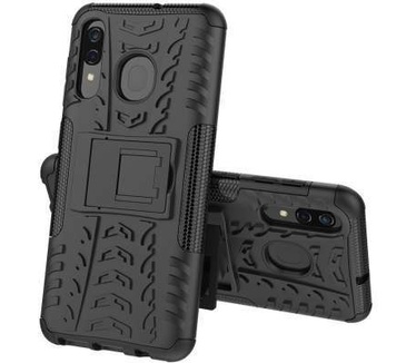 qMust Samsung Galaxy A50 Rugged Hybrid Hoesje Zwart