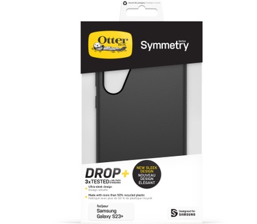 Otterbox OtterBox Symmetry-hoesje voor Galaxy S23+ , schokbestendig, valbestendig, dunne beschermende hoes, 3x getest volgens militaire standaard, Antimicrobieel, Zwart