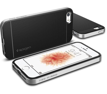 Spigen Neo Hybrid Apple iPhone SE Case - 041CS20185 - Satin Silver