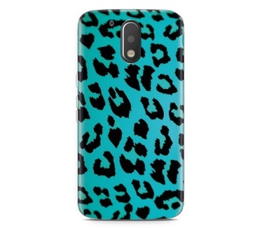 Just in Case Motorola Moto G4/G4 Plus Hoesje Luipaard Groen Zwart