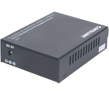 Intellinet Fast Ethernet WDM Bi-Directional Single Mode Media Converter, 10/100Base-Tx to 100Base-Fx (SC) Single-Mode, 20 km (12.4 mi.), WDM (Rx1550/Tx1310) (Euro 2-pin plug)