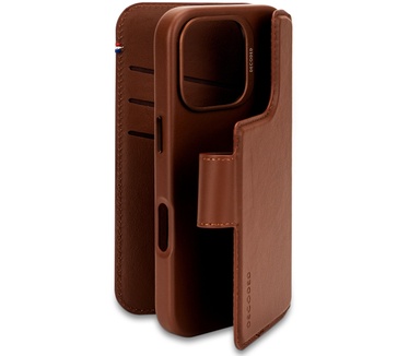Decoded Leather Detachable Wallet iPhone 16 Pro Tan (iPhone 16) Zwart