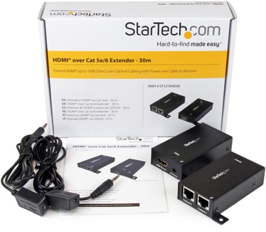 Startech.com HDMI over Dual CAT5 extender HDMI bus-voeding- 1080p