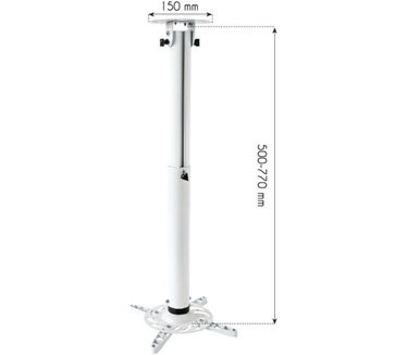 Techly Support Projector Ceiling Extension 500-770 mm White ICA-PM 104MW