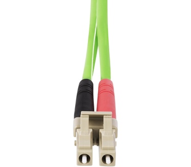 Startech.com 15m LC naar LC (UPC) OM5 Multimode Glasvezelkabel, 50/125µm Duplex LOMMF/VCSEL Zipcord Fiber, 40G/100G Netwerken, Buigbestendig, Low Insertion Loss, LSZH Fiber Patchkabel
