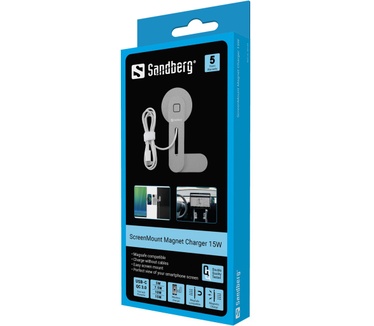 Sandberg ScreenMount Magnet Charger 15W