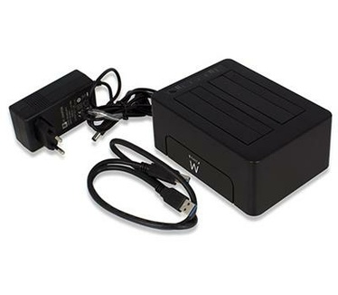 Ewent Dual Docking Station USB 3.1 Gen1 (USB3.0) voor 2.5 en 3.5 inch SATA HDD/SSD Zwart