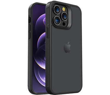 Accezz Rugged Frosted Backcover iPhone 14 Pro Max - Zwart