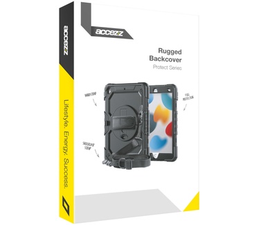 Accezz Rugged Backcover met schouderstrap iPad (2017 / 2018) - Zwart