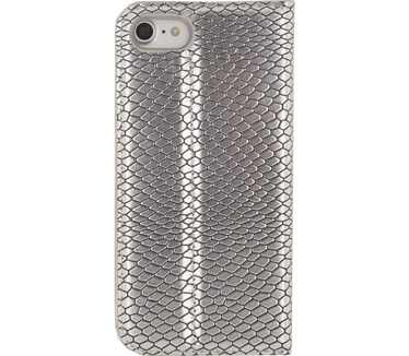 Mobilize Gelly Book Case - iPhone 7 (4.7") - Lizard Flashy Silver