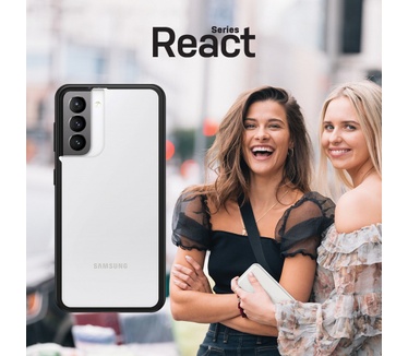 Otterbox React Series voor Samsung Galaxy S21 5G, transparant/zwart