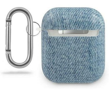 Guess TPU Triangle Case Denim - Apple Airpods 1 & 2 - Lichtblauw Blauw