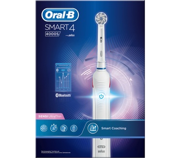 Oral-B Smart 4 4000S White Elektrische Tandenborstel Powered By Braun