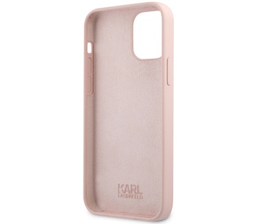 Karl Lagerfeld Silicone Back Case iPhone 12/12 Pro (6.1") - Roze Roze