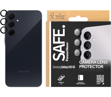 PanzerGlass SAFE. by PG Camera Protector Samsung New A34 5G Black (Samsung - Galaxy A35 5G)