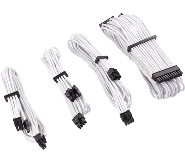Corsair Premium Individually Sleeved PSU Cables Starter Kit Type 4 Gen 4 - White Wit