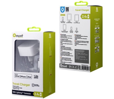 Muvit iPhone Lightning Extra Snel lader 2.4A