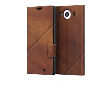Mozo Book Cover Microsoft Lumia 950 Bruin