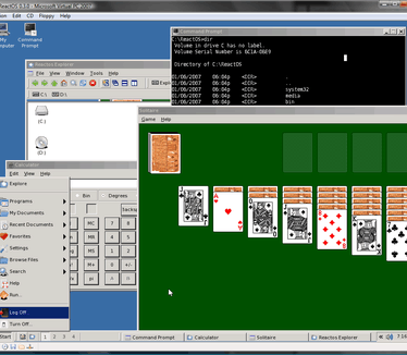 Microsoft Virtual PC 2007 - ReactOS onder Vista (groot)
